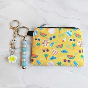 Sunny Vibes Detachable Keychain & Coin Purse
